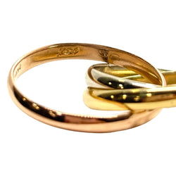 CARTIER "Trinity" Wedding band in white gold, rose gold, and yellow gold