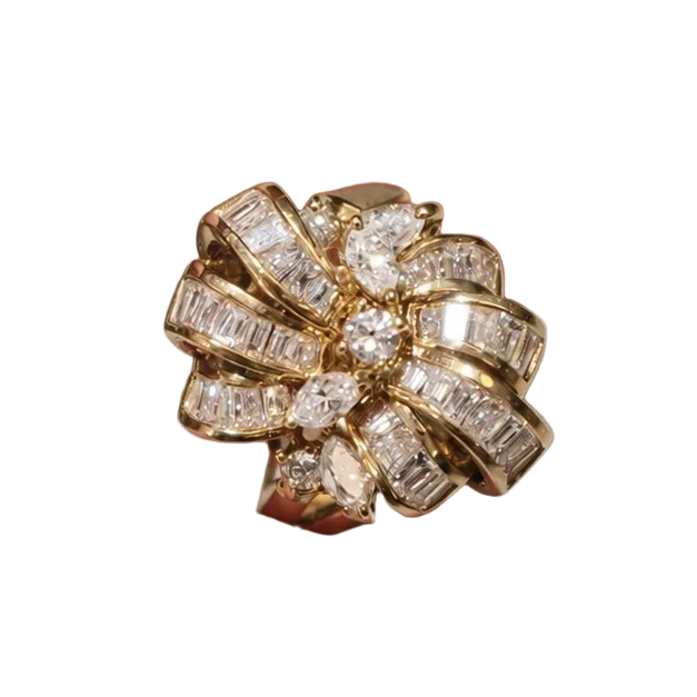 Yellow Gold and Diamond Cocktail Ring