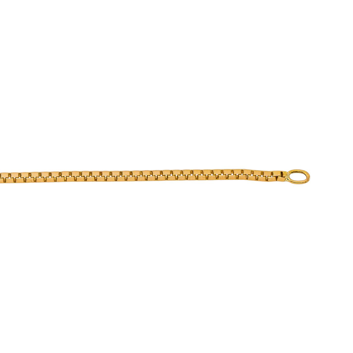 Yellow Gold Box Chain Necklace