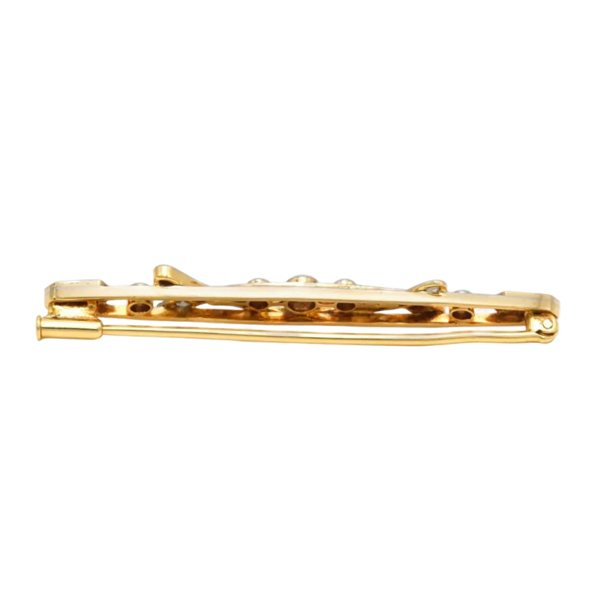 Brooch made of white gold, yellow gold, and diamonds