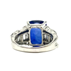 White Gold, Sapphire, and Diamond Ring