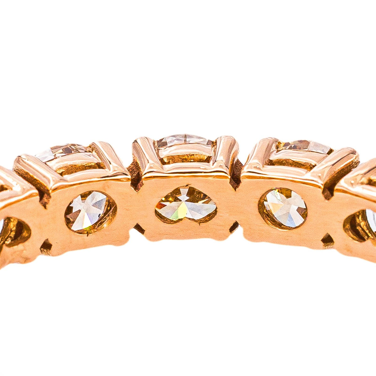 American-Style Wedding Band in Rose gold with Diamonds