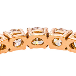 American-Style Wedding Band in Rose gold with Diamonds