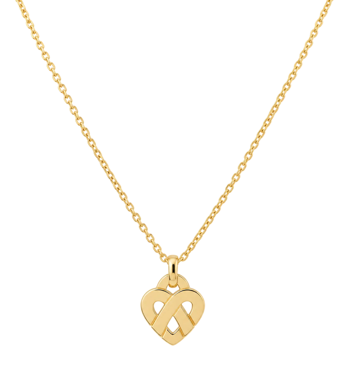 POIRAY "Entrelacé" PM Pendant Necklace in Yellow Gold
