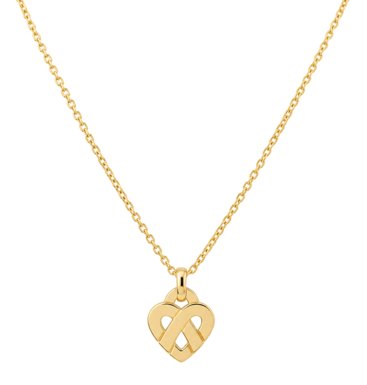 POIRAY "Entrelacé" PM Pendant Necklace in Yellow Gold