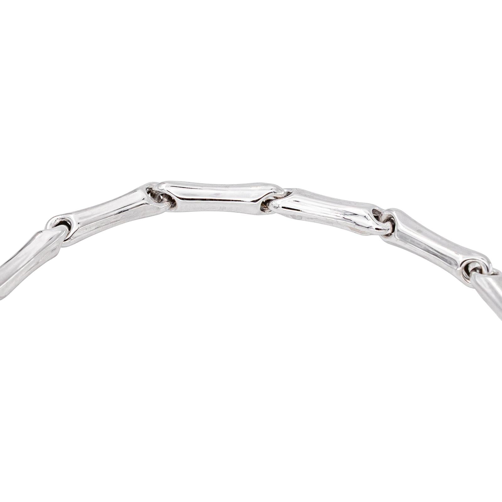 Chimento Bamboo Stick-Link Bracelet in White gold