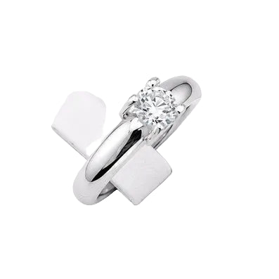 CARTIER Solitaire Ring in White Gold with Diamonds