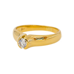 Bague Solitaire Or jaune Diamant