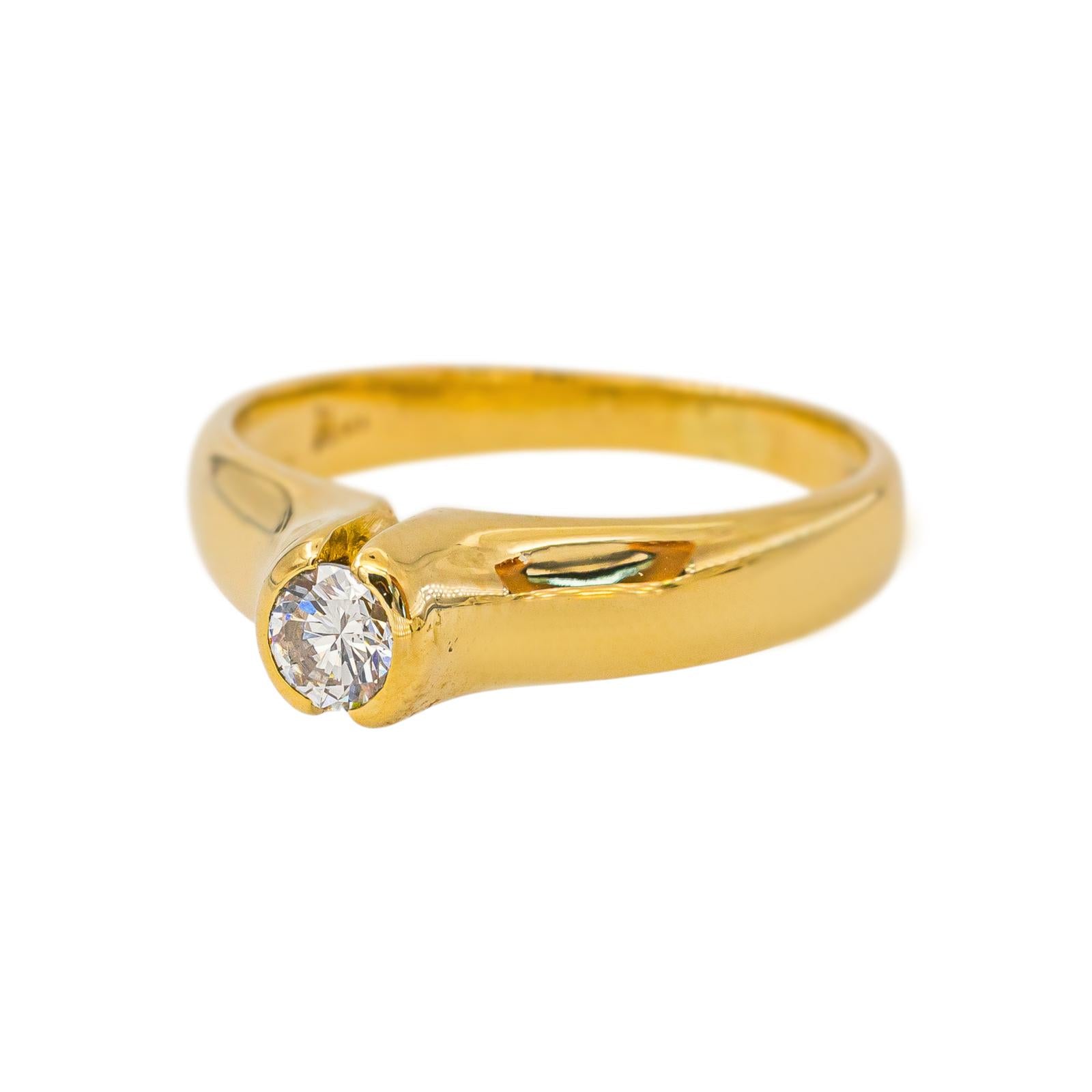 Bague Solitaire Or jaune Diamant