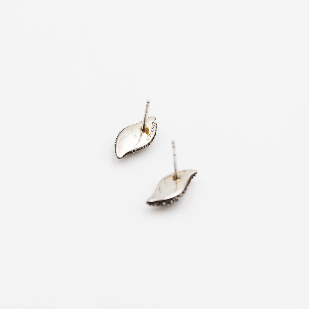 Boucles d'Oreilles Puces DAVID YURMAN en argent, saphirs et diamants