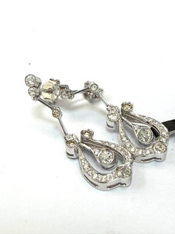 White Gold and Diamond Drop Earrings