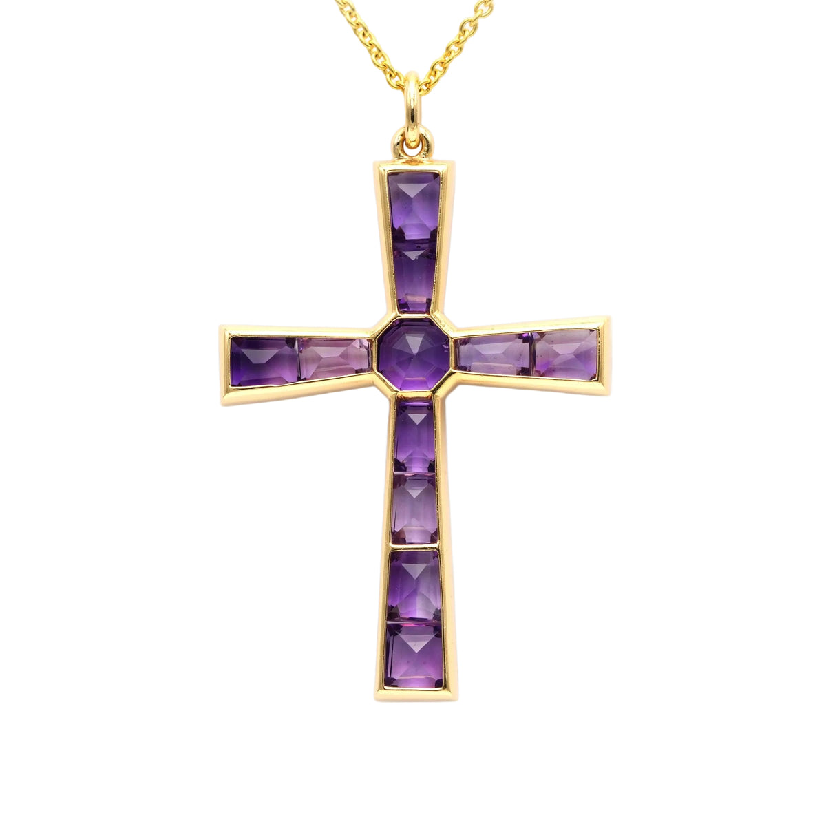Yellow Gold and Amethyst Pendant
