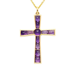 Yellow Gold and Amethyst Pendant