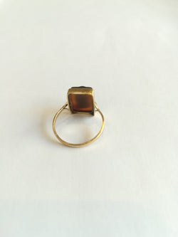 Antique Agate Cameo Ring Featuring a Greek Warrior