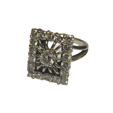 "Entourage" Ring in White Gold and Diamonds