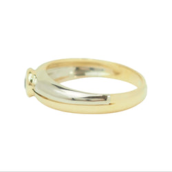 Solitaire Ring in White gold, Yellow gold, and Sapphire