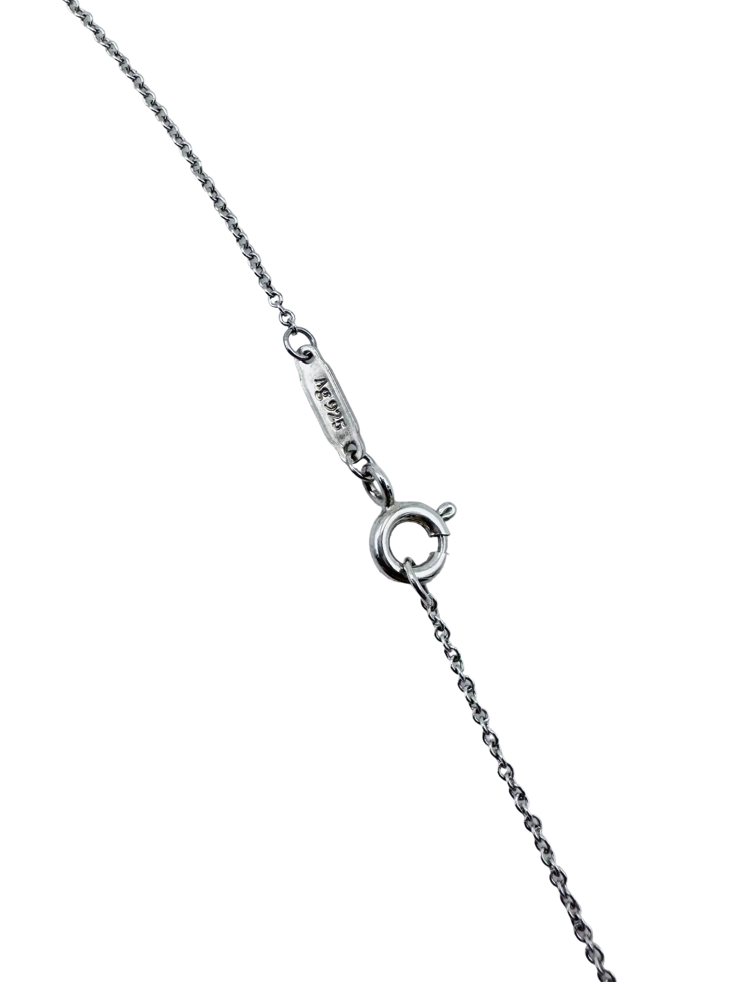 TIFFANY & CO. "Return to Tiffany" Pendant Necklace in Silver and Enamel