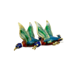 GUCCI brooch in yellow gold and Enamel