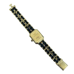CHANEL "Première" Watch in Plated Metal and Leather