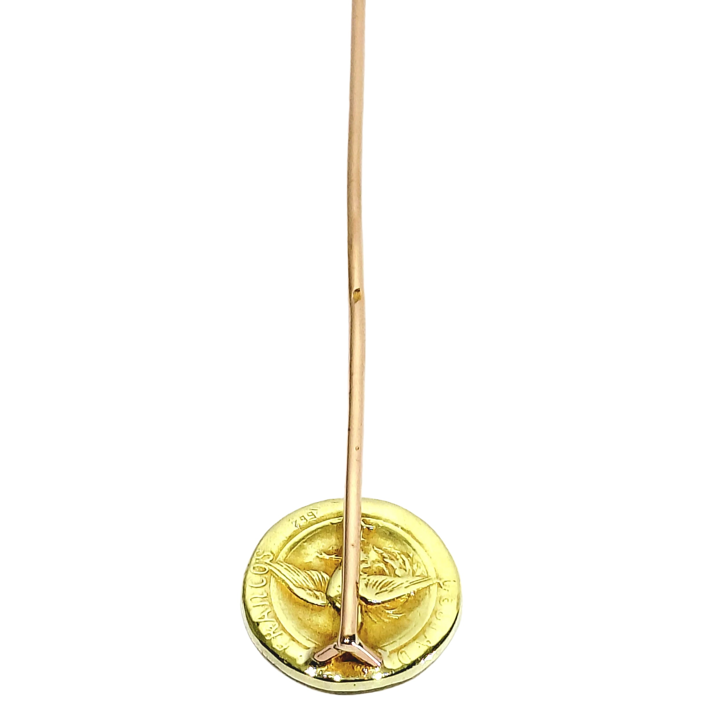 RÉVILLON tie pin in yellow gold and rose gold