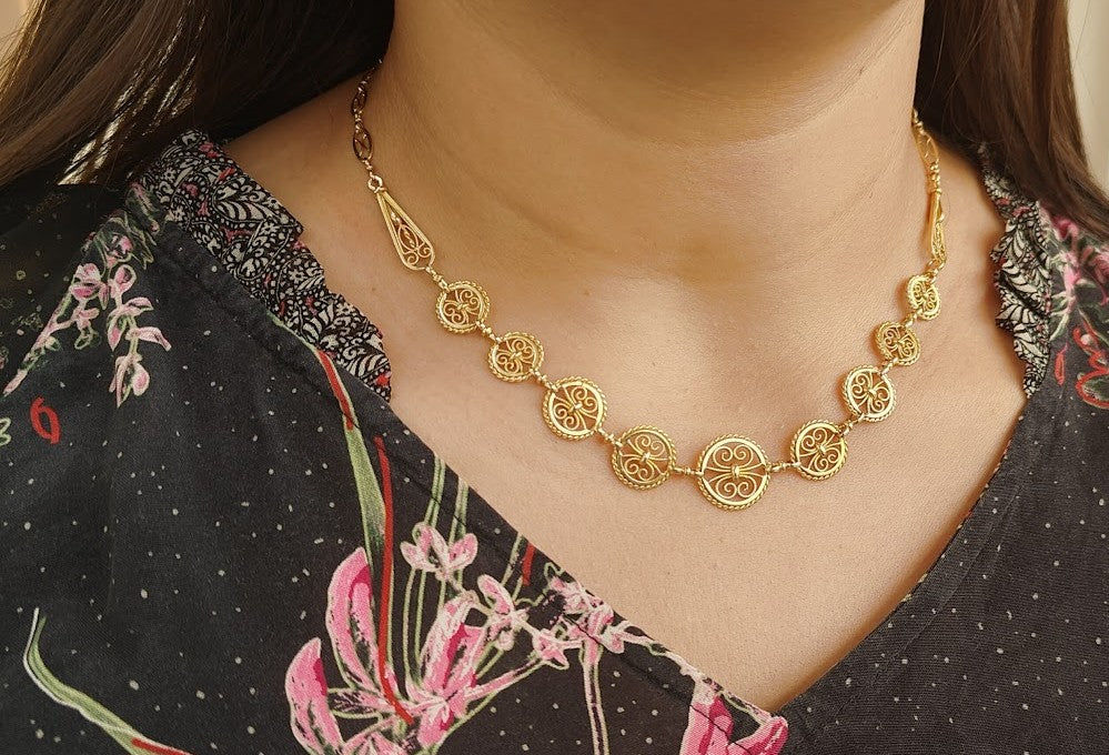 Collier Draperie en or jaune