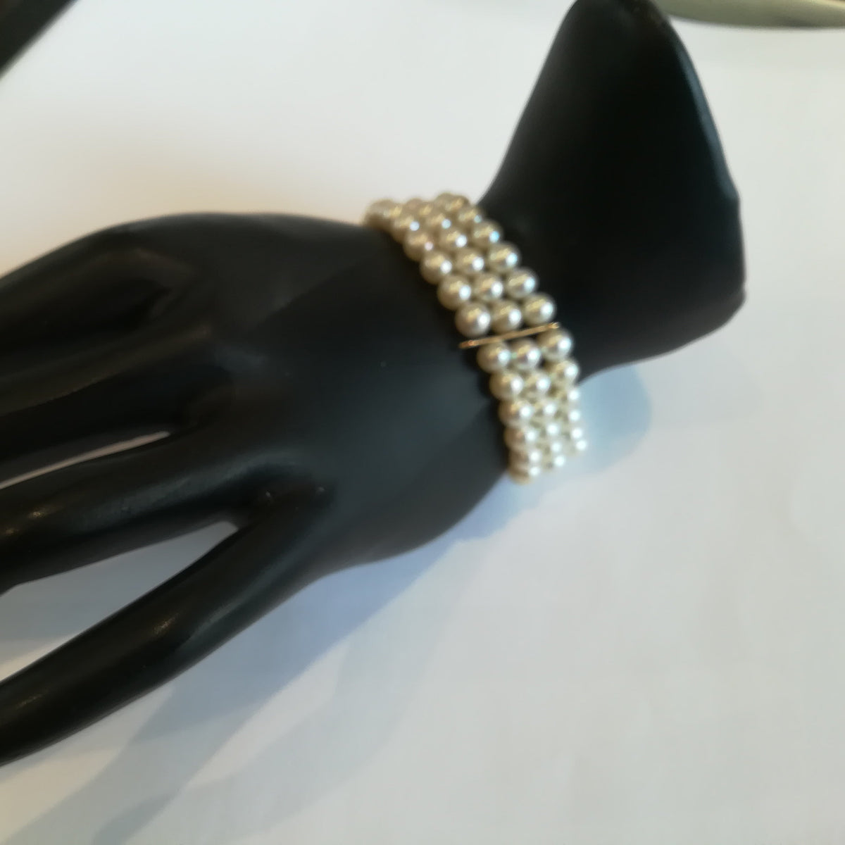3-Strand Yellow Gold Pearl Bracelet