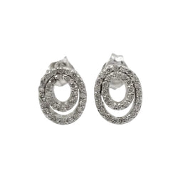 White Gold and Diamond Stud Earrings