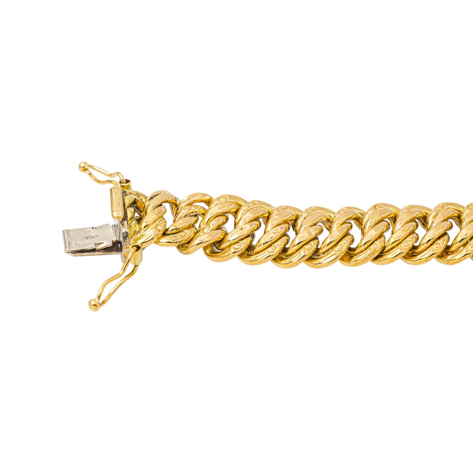 Yellow Gold American Link Bracelet
