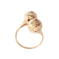Bague Toi & Moi en or jaune et perles d'or