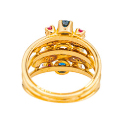 Bague Or jaune Saphir