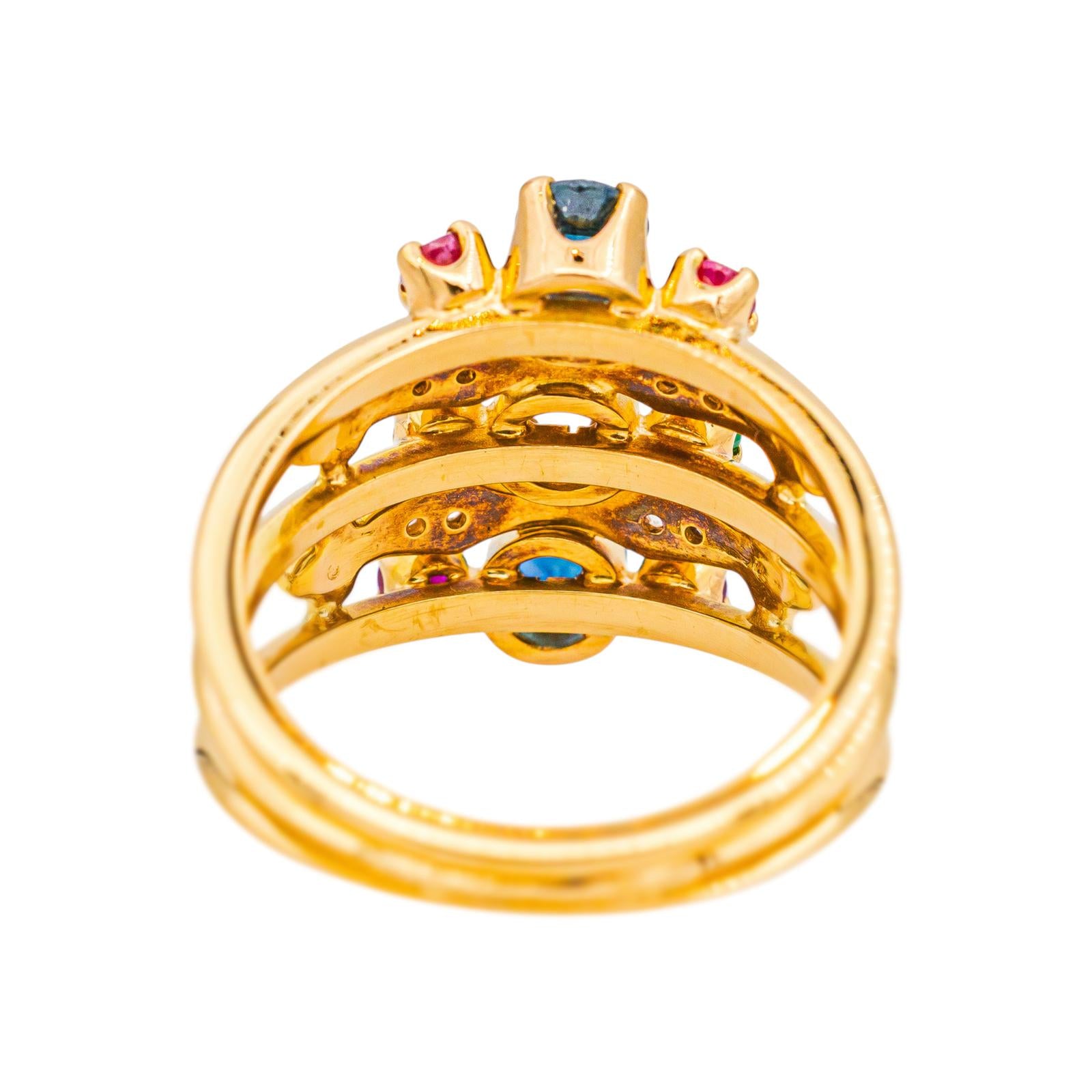 Bague Or jaune Saphir