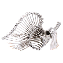 White Gold and Diamond Brooch