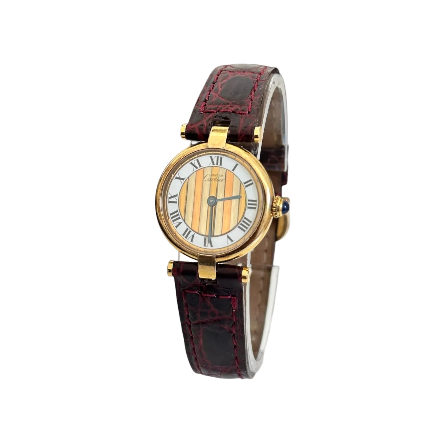 CARTIER "Must Vendôme" Watch in Vermeil and Leather