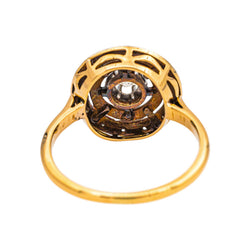 Bague Entourage en or jaune et diamants