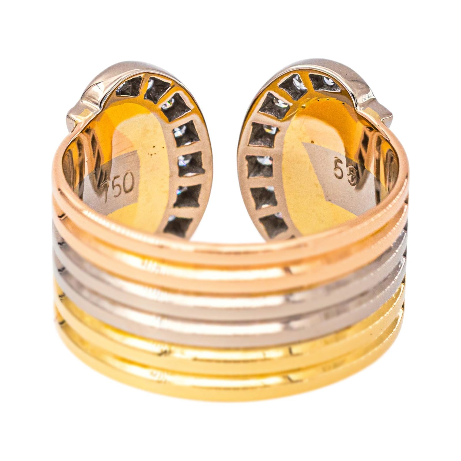 Cartier "C de Cartier" Ring in Yellow Gold with Diamonds