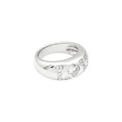 CHOPARD "Love" Bangle Ring in White Gold with Diamonds