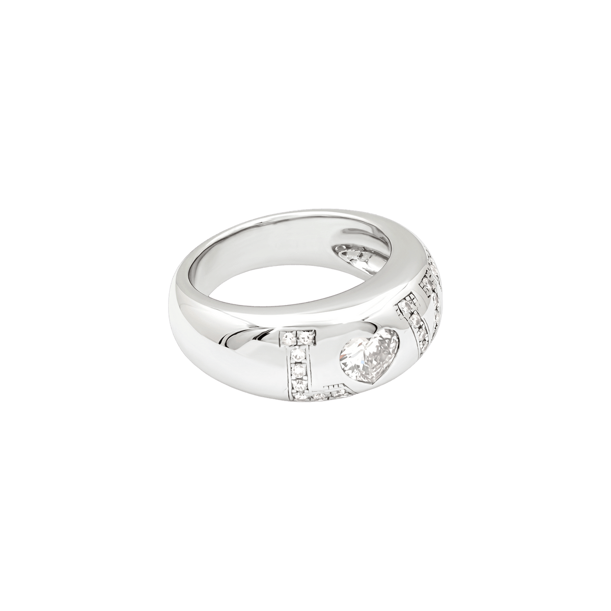 CHOPARD "Love" Bangle Ring in White Gold with Diamonds