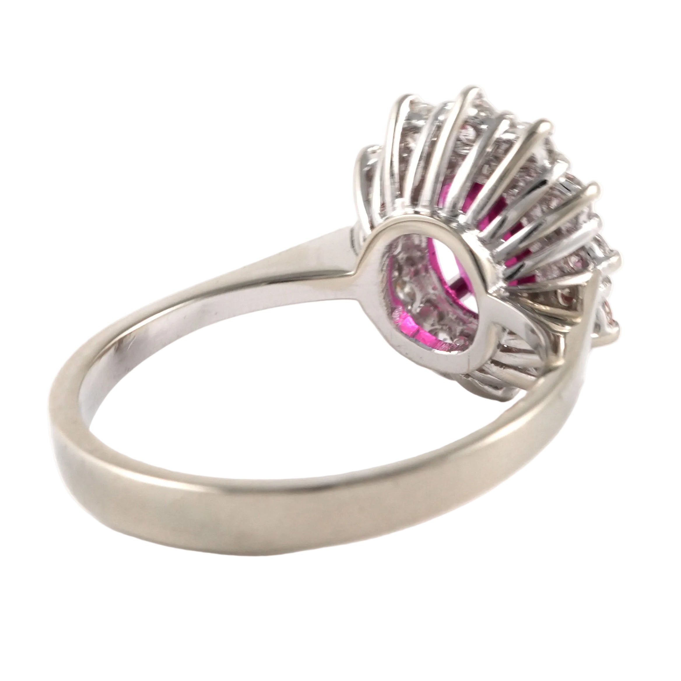 Entourage Ring in white gold, rubies, and diamonds