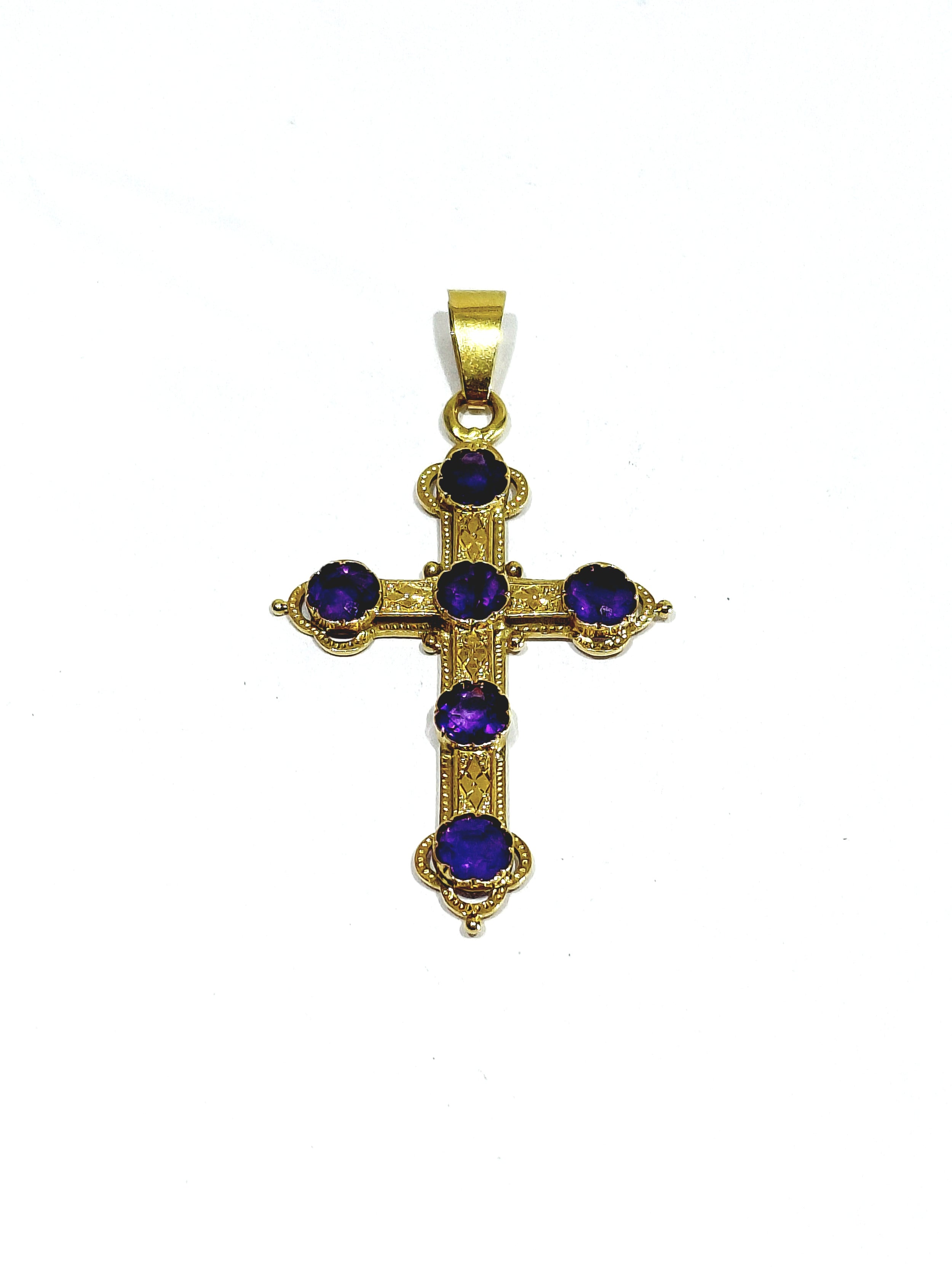Gold and Amethyst Cross