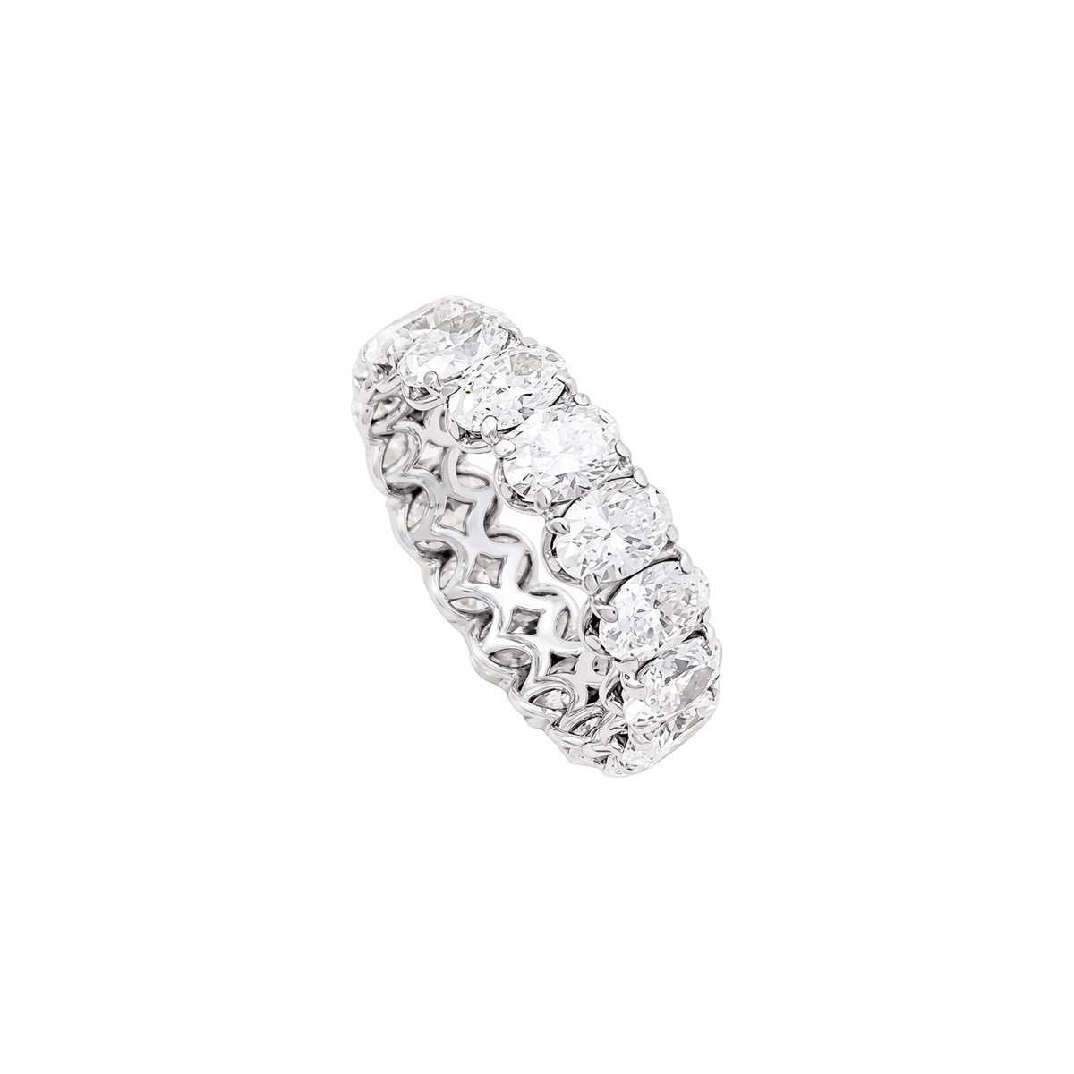 White Gold and Diamond Wedding Band