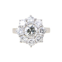 Marguerite Ring in White Gold and Diamonds