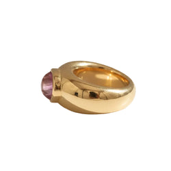 Yellow gold and Ruby Bangle Ring