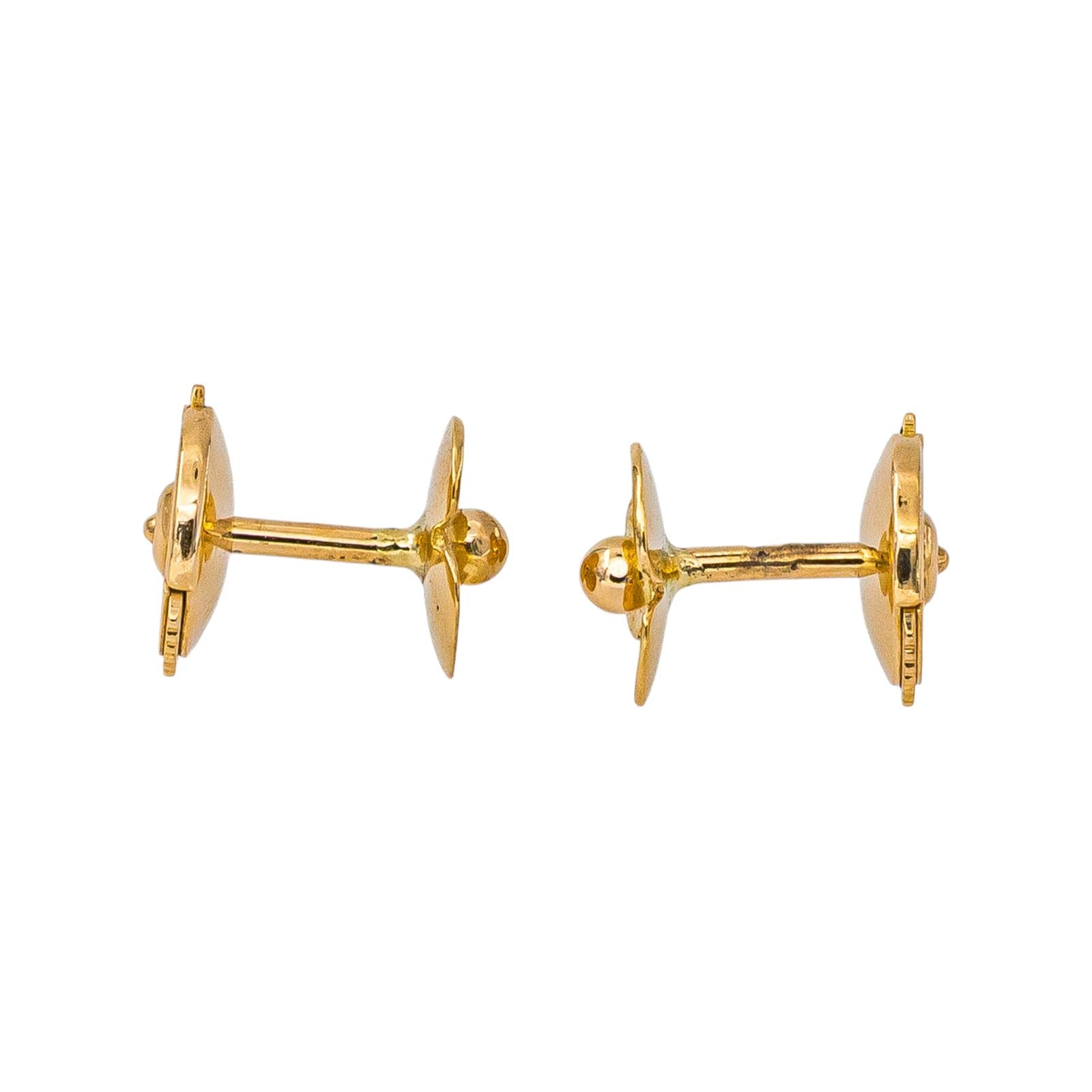 Boucles d'oreilles  Puces  Or jaune