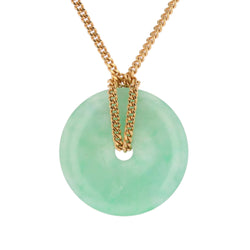 Collier Pendentif en or jaune et jade