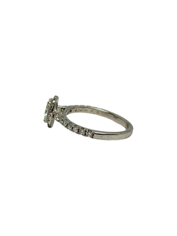 White Gold Solitaire Ring with Diamonds