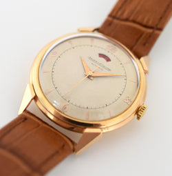 JAEGER-LECOULTRE "Power Reserve 40h" Watch in Rose gold and Leather