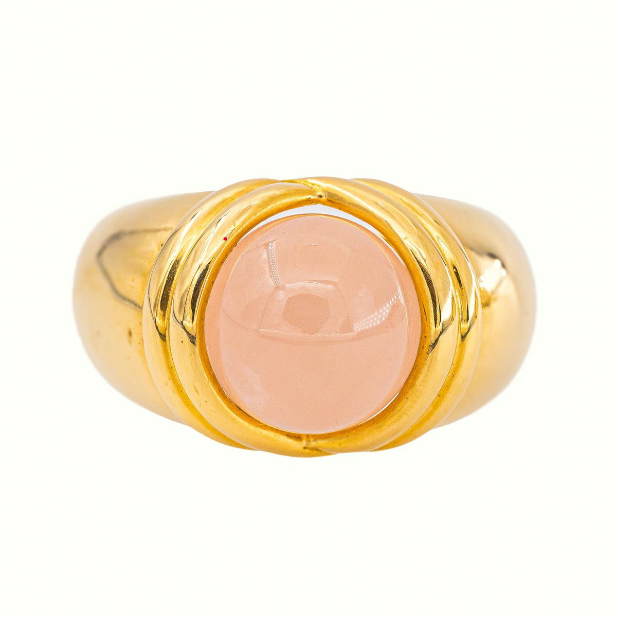 Yellow Gold Dome Tiger's Eye Ring