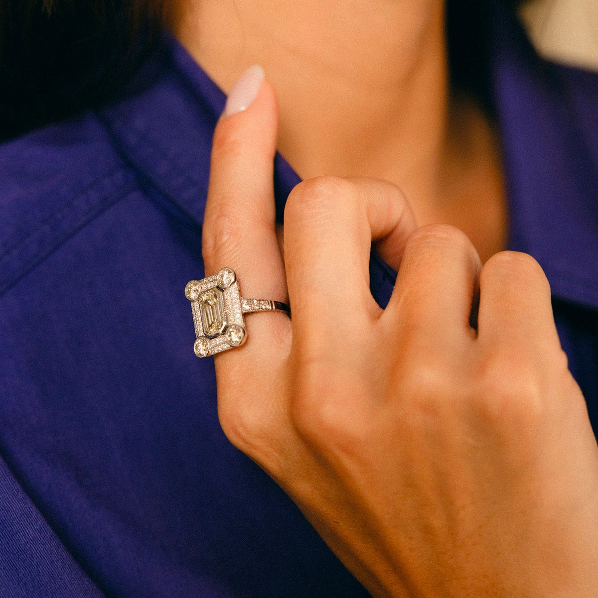White Gold and Diamond Ring