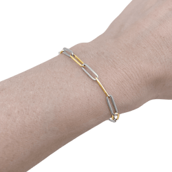 Bracelet Dinh Van vintage, two golds.