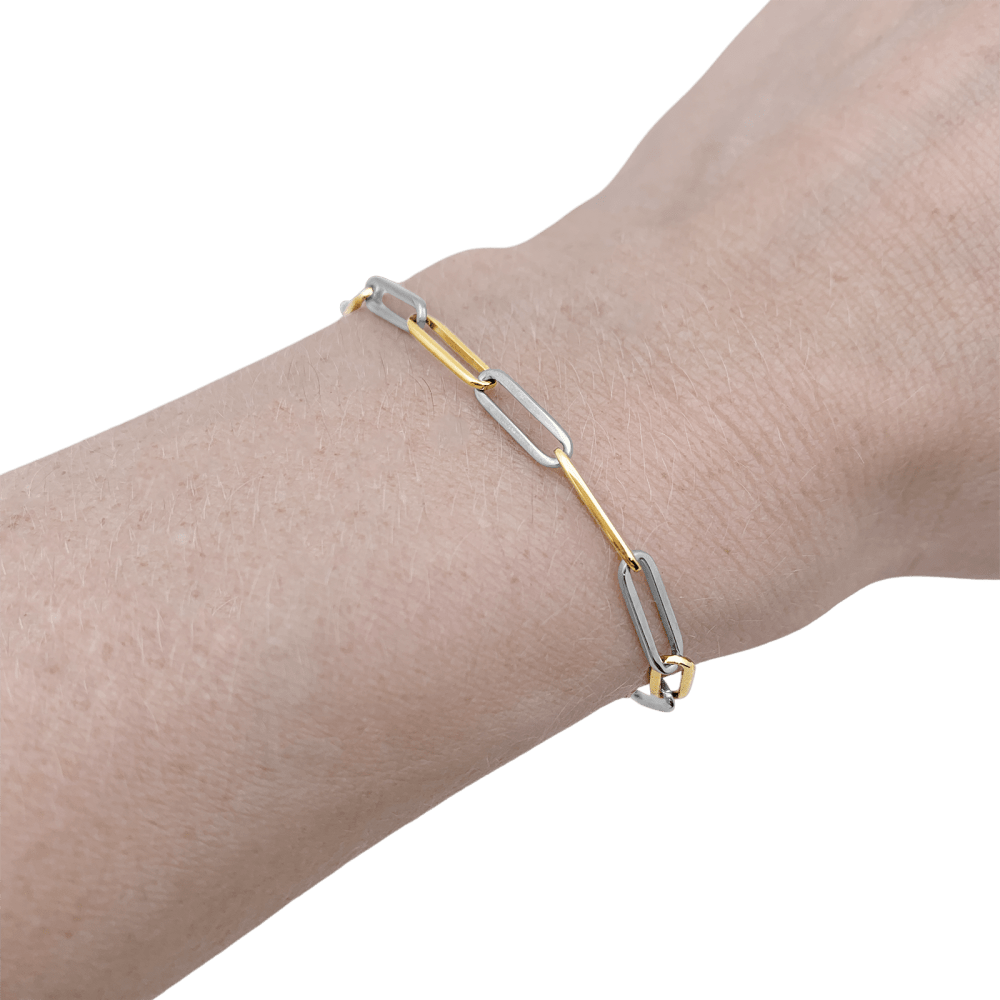 Bracelet Dinh Van vintage, two golds.